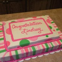 Pink And Green This is a cake I made for a friend's baby shower, and it was my first time using fondant. I got the idea from a pic I saw on this site...