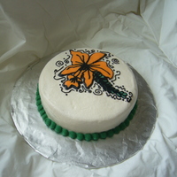 Random Cake Just practicing my FBCT. One layer all butter cream.