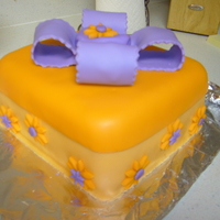 First Fondant Cake 2 layer. MMF.