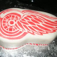 Detroit Redwings Birthday cake for my son, a huge Red Wings fan.