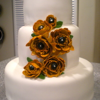 Earthy & Trendy I loved this brides theme. It was kind of earthy & trendy. She wanted a simple cake with orange flowers on it, so I made her some cool...