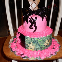 Camo Browning Buck Cake This is a vanilla cake with buttercream icing, marshmallow fondant, edible printed paper and handpainted buck symbol. 100% edible! Sweet 16...