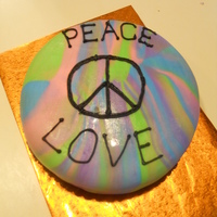 Just For Fun I made this cake to use up small amounts of different colored fondant I had lying around.