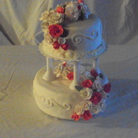 2 Tiered Valentine Wedding Cake butter cake with sugare grape filling