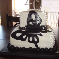 40Th Birthday Loved the sugar diamonds. So beautiful. Biggest error on this is not using a firmer buttercream filling. It make the cake hard to work with...