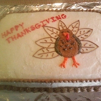 Thanksgiving Cake So, I had a party to go to for work today. Annual Thanksgiving Day Party. I was nominated as dessert girl. Woohoo. Lol... eh, it wasn'...