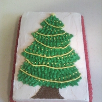 Oh, Christmas Tree! Oh, Christmas Tree! Red velvet cake with buttercream frosting for work Christmas party. I think I'll try a different frosting next time. Tasted good but...