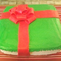 Another Present Cake So, here's my last present cake for the year. This one ended up being a pain in the rear. First off, it cracked. Not a huge deal, able...