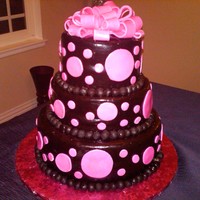 Poke A Dot Cake Made this cake for a friends shower... largest cake i have made so far... happy with the outcome :)