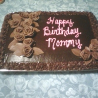 Birthday Cake With Chocolate Roses Chocolate cake with chocolate Roses