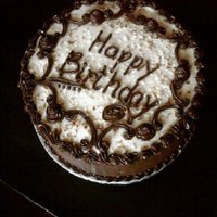 Dark Chocolate Gateaux Chocolate cake with dark chocolate icing and white chocolate ganache