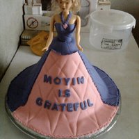 Barbie... pink and purple fondant barbie