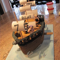 Pirate Ship Inspired by last years sailing cake competition winner, karensue, my first attempt at a pirate cake.