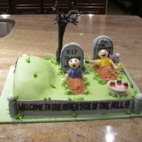 Over The Hill Cake Made this for a 40th birthday. A friend who drinks crown and coke co-hosted the party. he is on the one side drinking C&C and "...