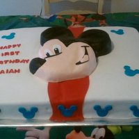 Mickey Mouse Cake - 1St Birthday Any comments/suggestions are welcomed. Thanks for looking!