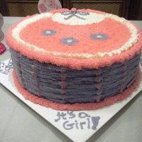 Giant Baby Shower Bib Cake Any comments/suggestions are welcomed. Thanks for looking!