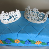 Royal Pillow Cake The customer only said she wanted a 9x13 cake with a crown on it. I love having creative free reign!