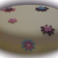 Birthday Cake For A Friend Fondant, gumpaste flowers. Cake was Lemon with raspberry filling.