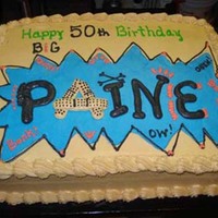 50Th Birthday Cake Vanilla Cake with peanut butter Frosting