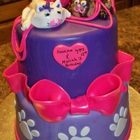 Cat Cake cats playing yarn 6 and 8 inch