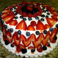 Berry Cake Yummy strawberry cake with buttercream and berries!