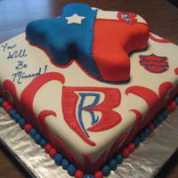 Texas Going Away Cake Texas, airbrushed, 3D