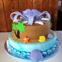 Tropical Engagement Cake Destination Wedding so they wanted a tropical engagement cake.. simple