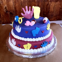 Baby Shower The top tier is suppose to look purple but my camera sucks lol