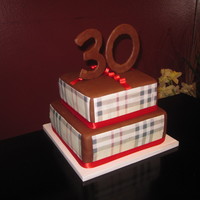 Burberry The client liked Burberry. I used icing sheets on the side.