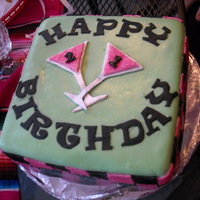 21St Fiesta 21st birthday cake and the party was at a mexican restaurant. Since it was her 21st, I made a pink champagne cake with a buttercream and...