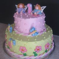 Fairy Birthday Cake These are my second attempt at fondant figures, this time they are fairies.. The cake itself is a 10 and 6" chocolate and vanilla with...