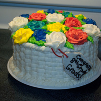 White Flower Basket This is a flower basket I did for my daughter's 8th grade graduation class party at school today. It's Red Velvet Redux with...