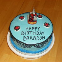 2 Layer Round Spiderman Cake 
