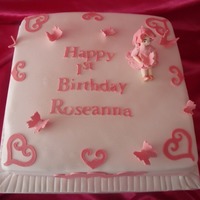 1St Birthday sugar fairy model, first birthday letters done with cricut as is the border hearts