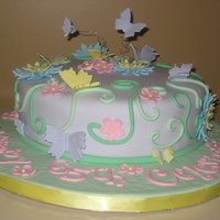 Butterfly Cake Butterfly cake with spring theme.