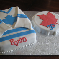 Hockey Jersey And Beer Cap Made for a 30th birthday cake...