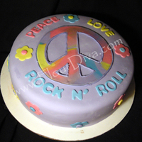 Peace, Love, Rock & Roll Cake 