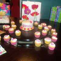Gigi's Birthday 6'' round with cupcakes