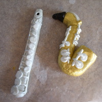 Flute And Saxophone all made with gumpaste