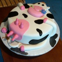 Daisy The Cow birthday cake for a cow lover.I got the idea from umpkhaled here on cc