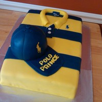 Polo Prince Polo shirt and hat for a boy who wears nothing else! Used 1/2 ball pan and 1 6in round for cap. Shirt is a 14x22