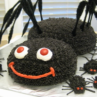 Spiders And Spiders And Spiders, Oh My! This is my 3rd cake - I am currently taking the Wilton I course and wanted to try out some of my new skills, as well as practice baking in...
