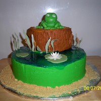 Frogs A cake I did for my wifes best friend.