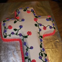Cross Cake I did this one for my mother in laws church group.
