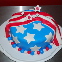 Memorial Day Cake Wanted a cake for this weekend and remembered the star cake from Wilton I'd seen before...so threw this cake together today. French...