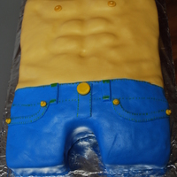 Mr. Jacob Black My best friend wanted Jacob Black's abs for her 28th birthday :] Just for laughs I placed a cut out of his head on top of the cake.
