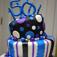50Th Bday Cake for my mom's 50th birthday party to match the decorations. TFL!