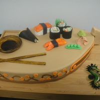 Sushi Boat This was my cake for the cake graduation classes..
