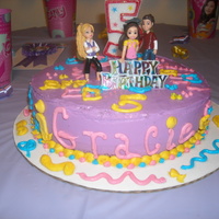 I Carly / Igracie 8'' cake w lavender BC n BC decorations my daughter is a hugh I carly fan and already had the lil figures which she added lol...