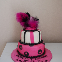 Feather Cake This was for a girl who cake to Vegas for her 21st birthday!